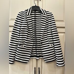 Express Black and White Striped Blazer